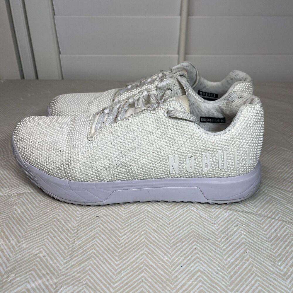 Nobull Superfabric All White Sneaker Lace up Low Top Women's‎ 9.5 US/Men's 8 US - Picture 4 of 9